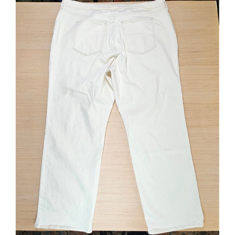 Abercrombie & Fitch The 90s Relaxed Jeans Women 37L Cream Curve Love High Rise - Picture 15 of 16